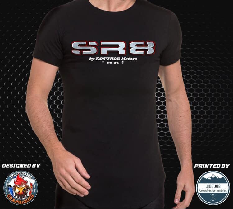 T-shirt SR8 noir recto